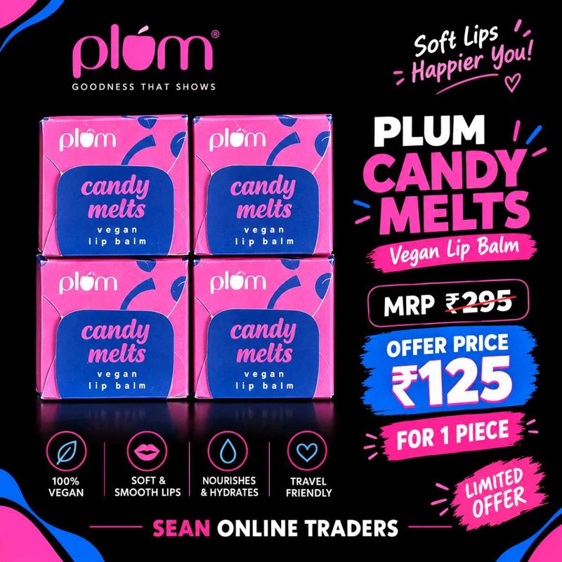 Plum Candy Melts Vegan Lip Balm (1 Pcs)