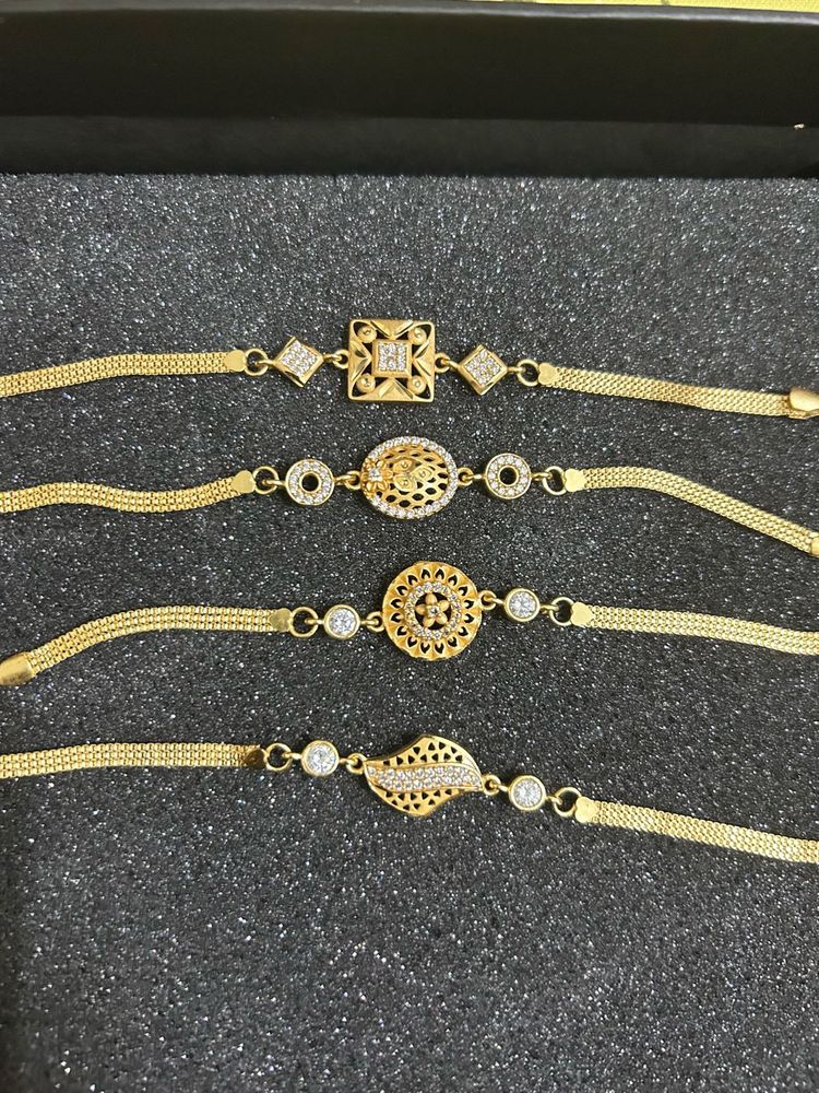 Elegant Gold Bracelets Set