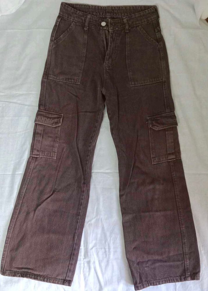 Stylish Brown Cargo Jeans