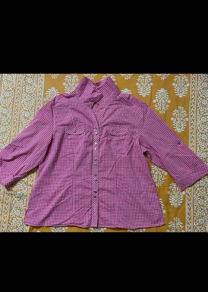gingham printed shirt women’s