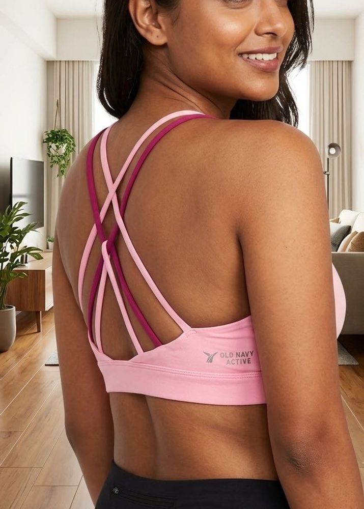 Old Navy Active Pink Strappy Sports Bra | Size 32A