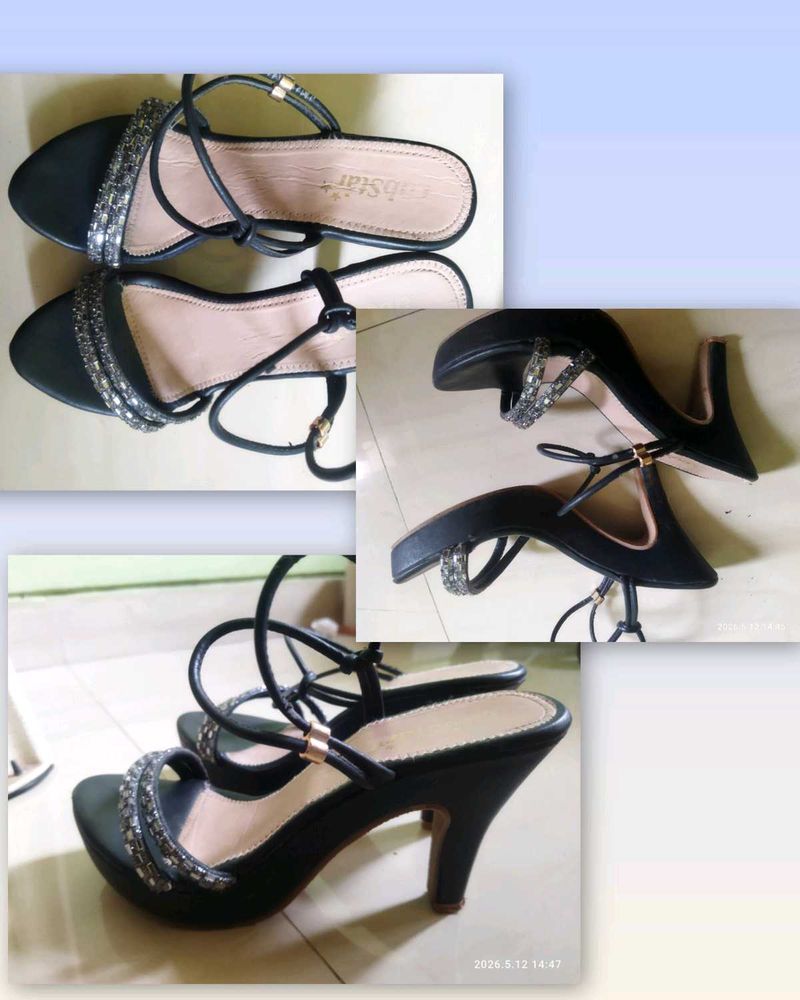 Sparkling Black Heels