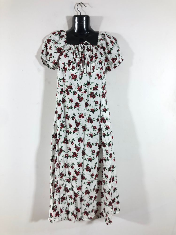 White Printed Dress(Women’s)
