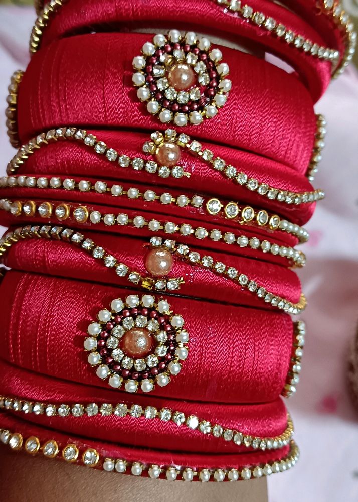Red Silk Thread Bangles