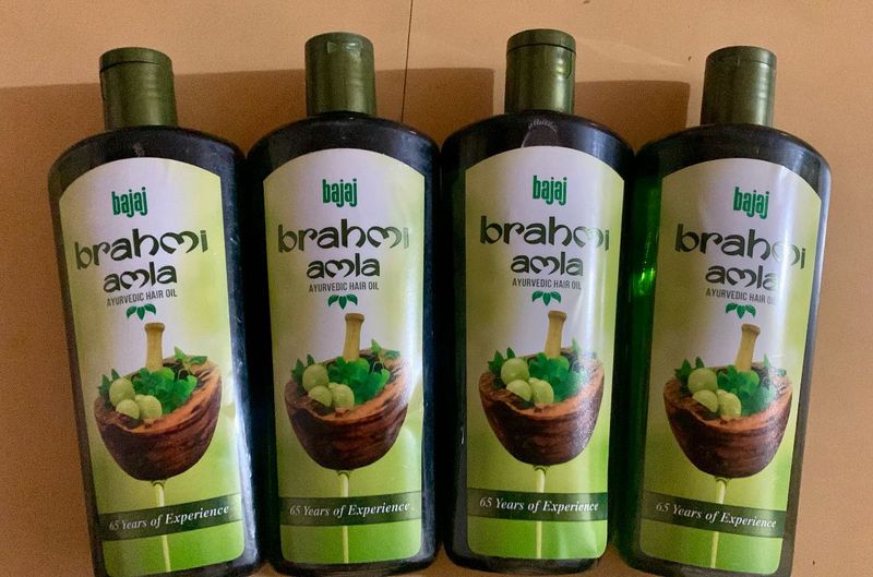 Bajaj Brahmi Aamla Ayurvedic Hair Oil - Pack Of 4