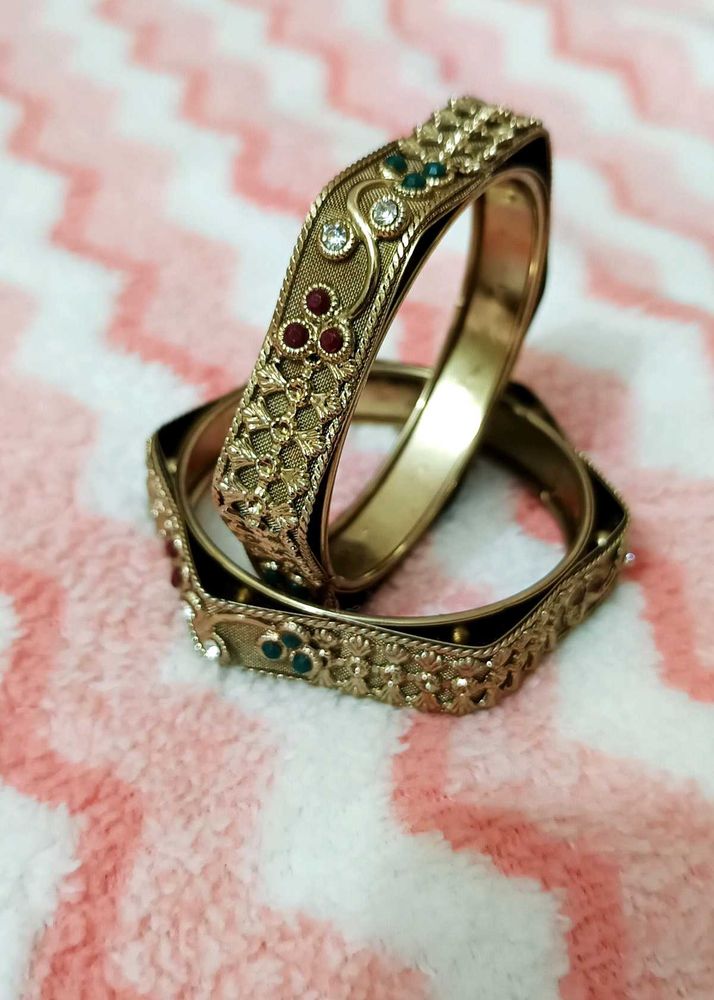 Exquisite Embellished Square Bangles