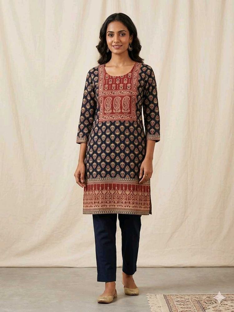 Elegant Printed Kurta with Pants