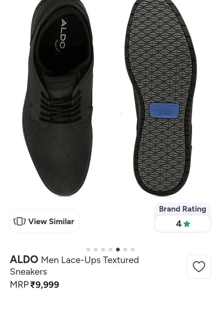 ALDO Men's Black Textured Lace-Up Sneakers