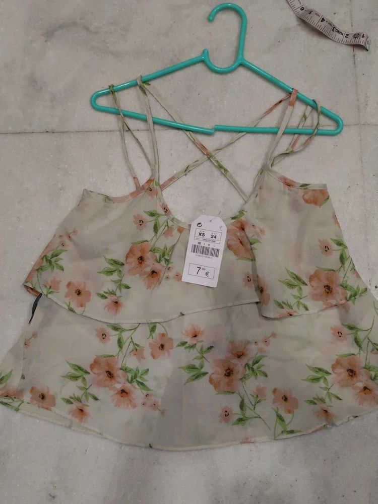 Floral Tiered Spaghetti Strap Top