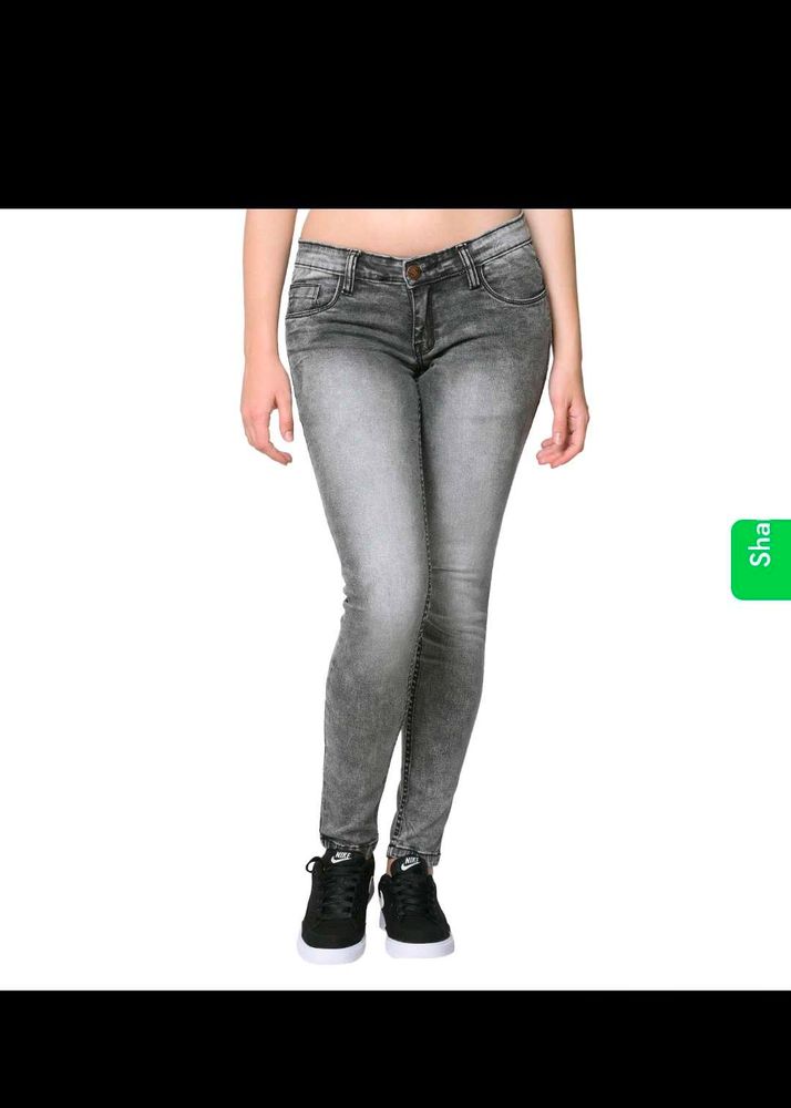 Grey Wash Skinny Jeans