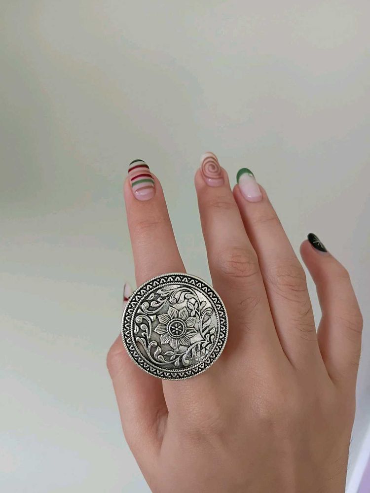 Silver Vintage Statement Ring 🩶 | Boho / Western