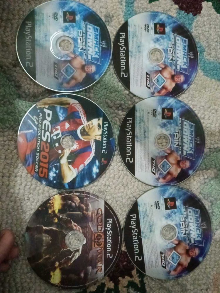 Playstation 2 Games Lot: WWE, PES, God of War