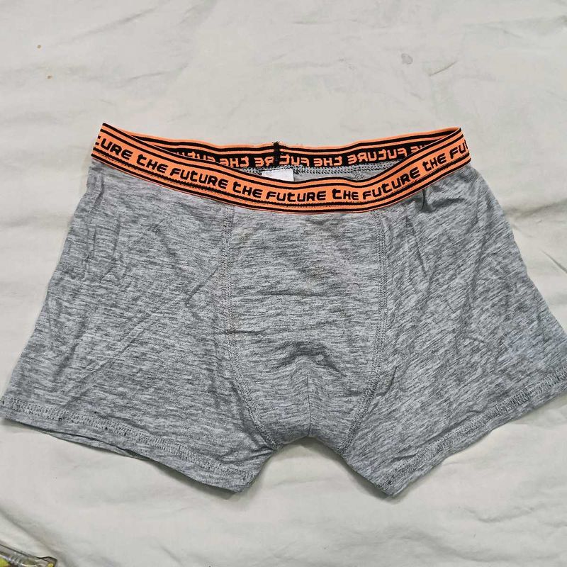 Grey Boxer ⭐Briefs with "The Future" Print