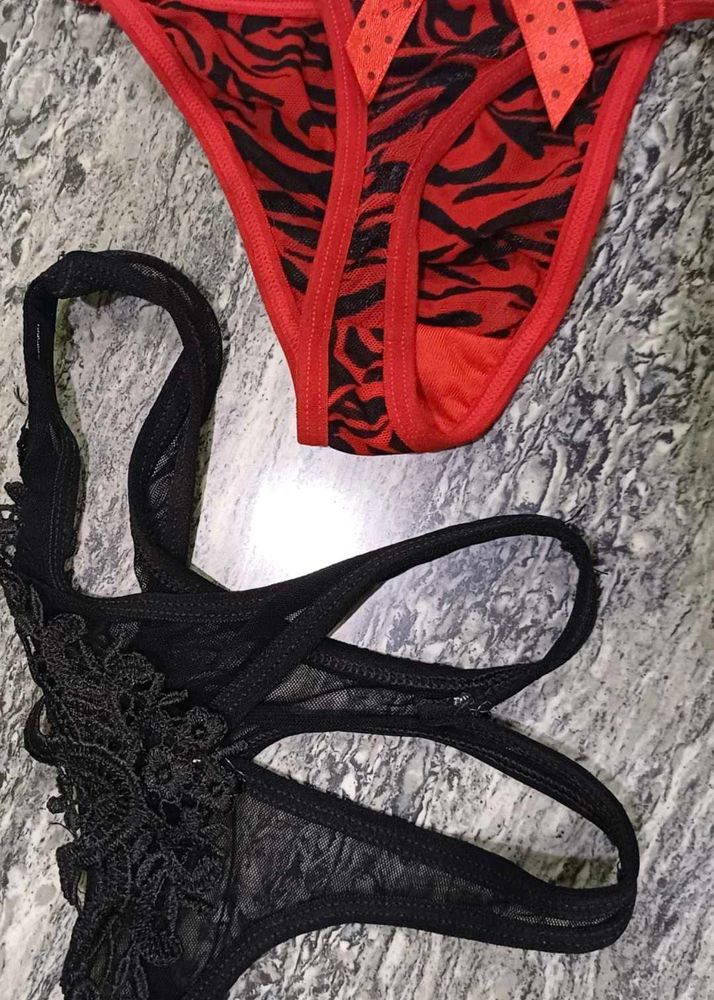 Lace &amp; Animal Print Panties