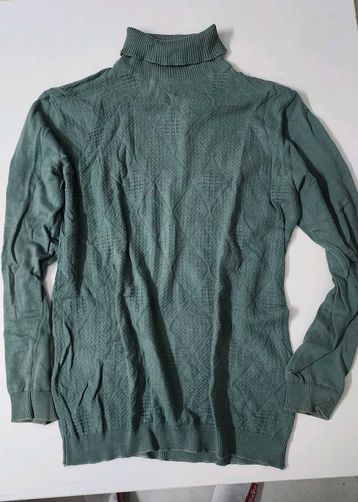 Green Turtleneck Sweater