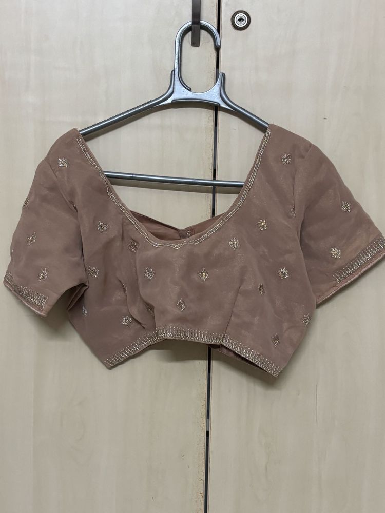 pastel pink blouse