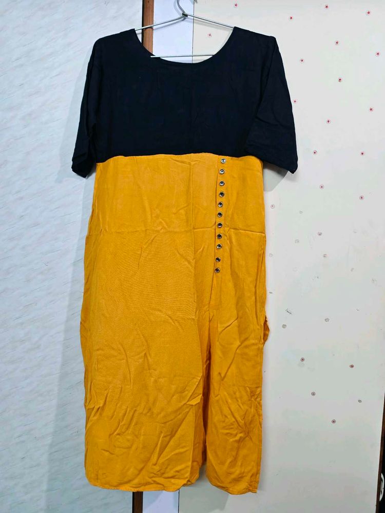 Stylish Two-tone Kurta 💛🖤