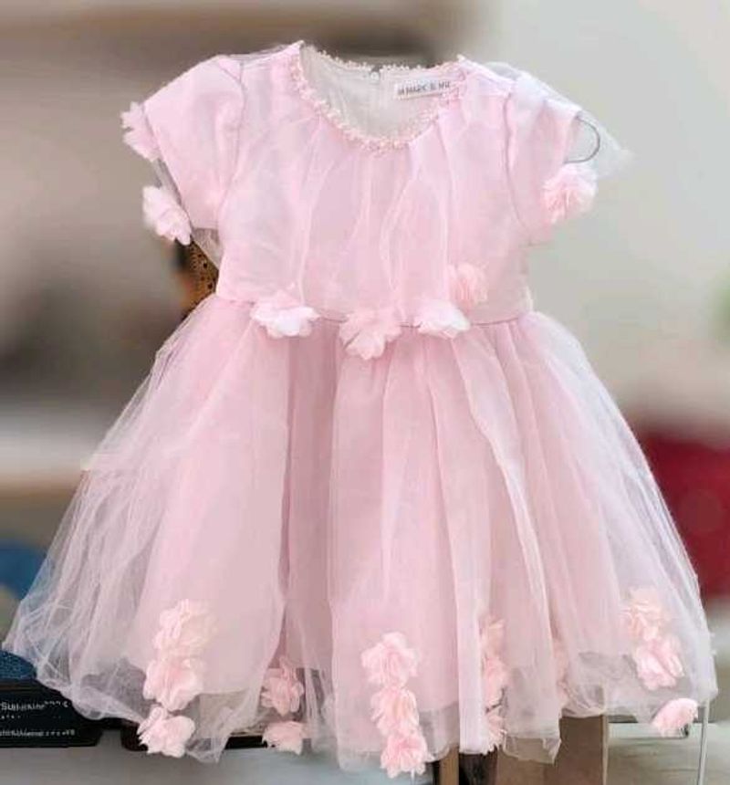 Cute Pink Flower Girl Dress