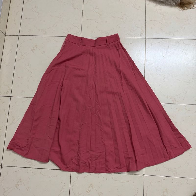 Pleated Midi Skirt