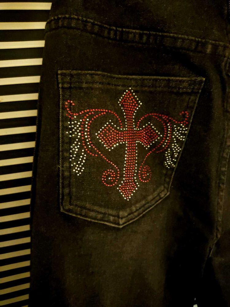 Y2K Sparkling Studded Jeans