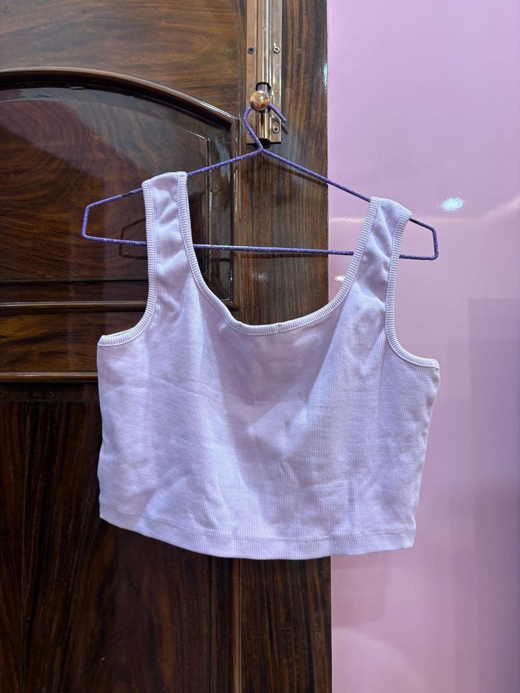 Solid Color Cropped Tank Top