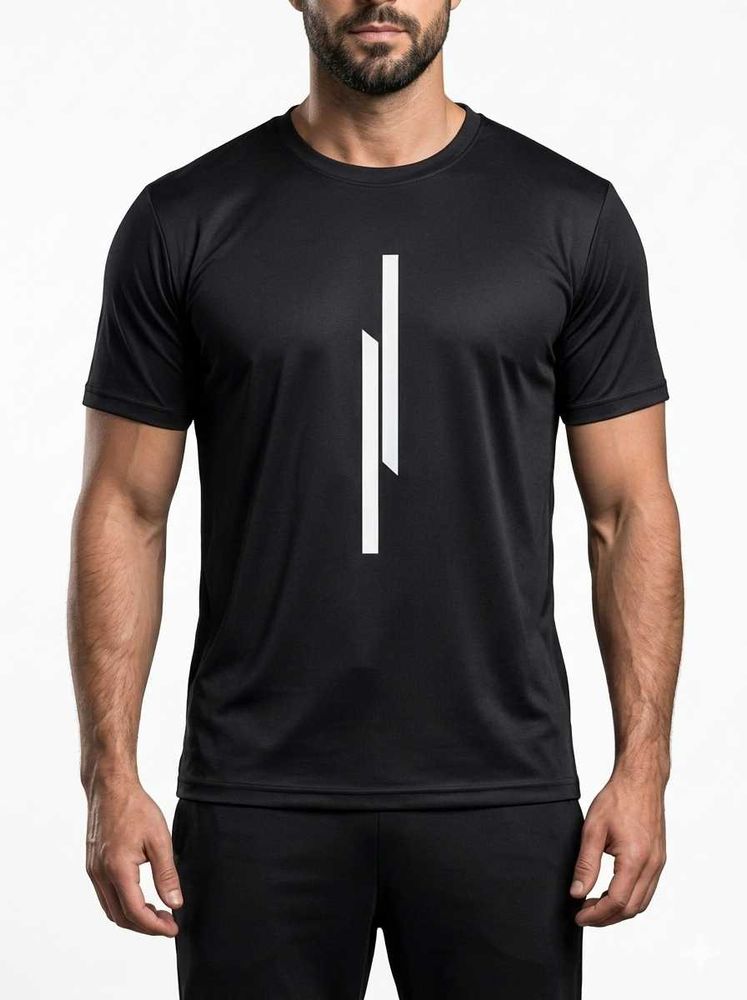 Men's Black Graphic T-Shirt
