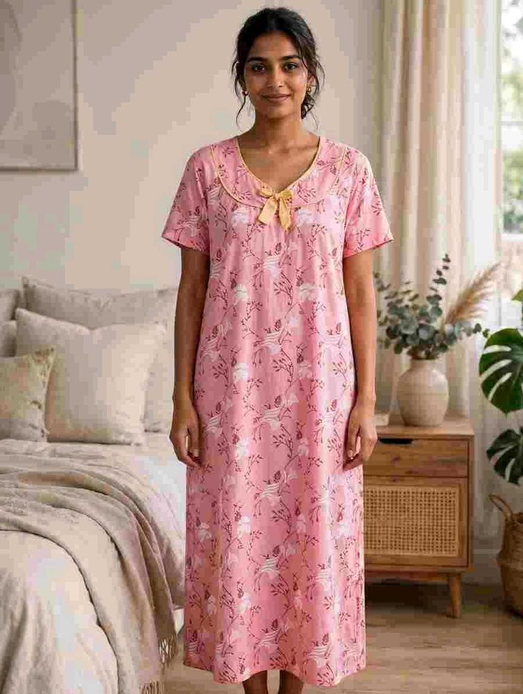 Sweet Pink Floral Nightgown
