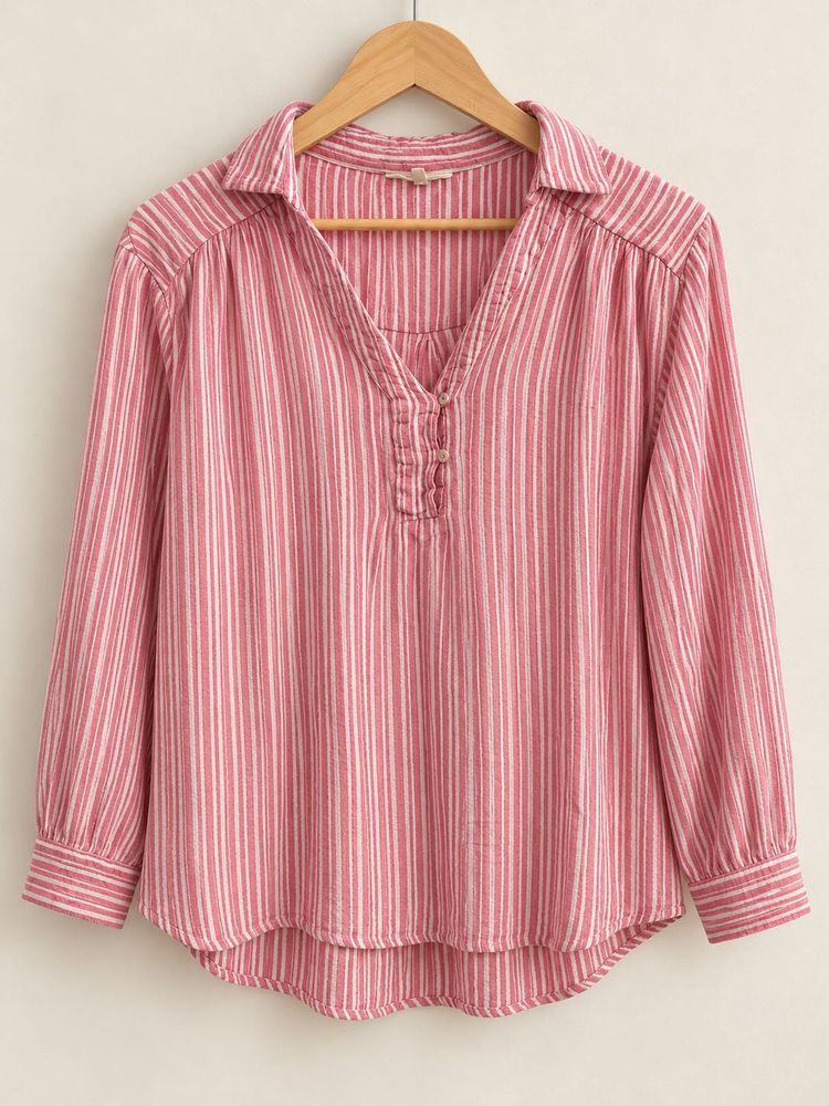 Striped Pink Long Sleeve Top