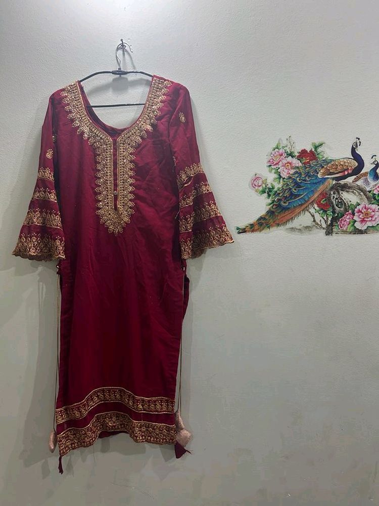 Full Gher Plazo Kurta