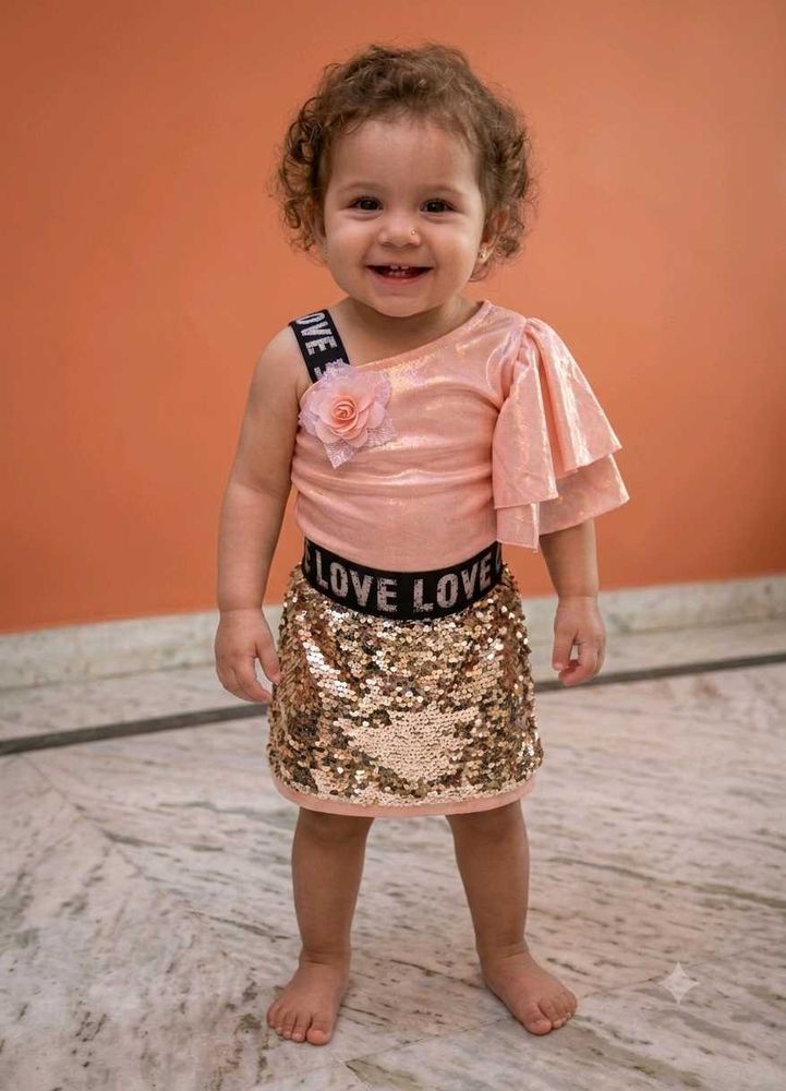 Sparkly Sequin Skirt Set