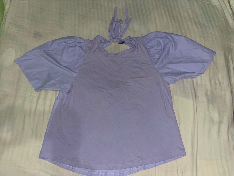 Lavender Puff Sleeve Top