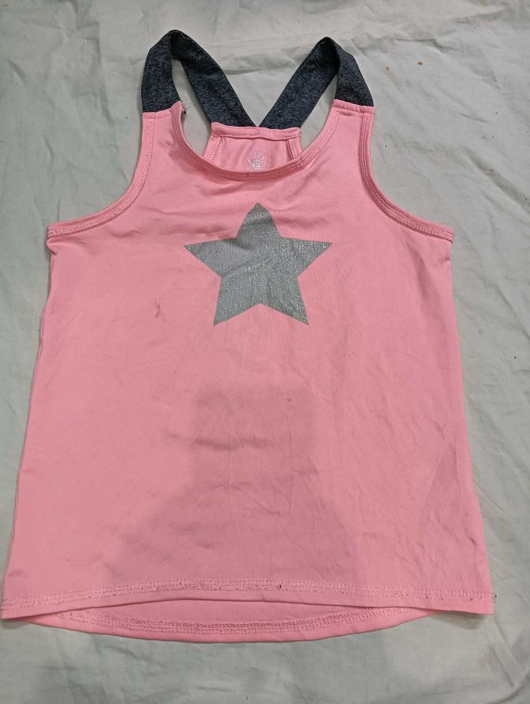 Cute Pink 💙Tank Top with Star