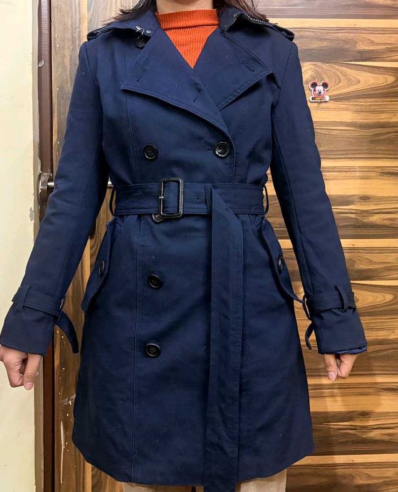 Navy Trench Coat - Stylish &amp; Classic