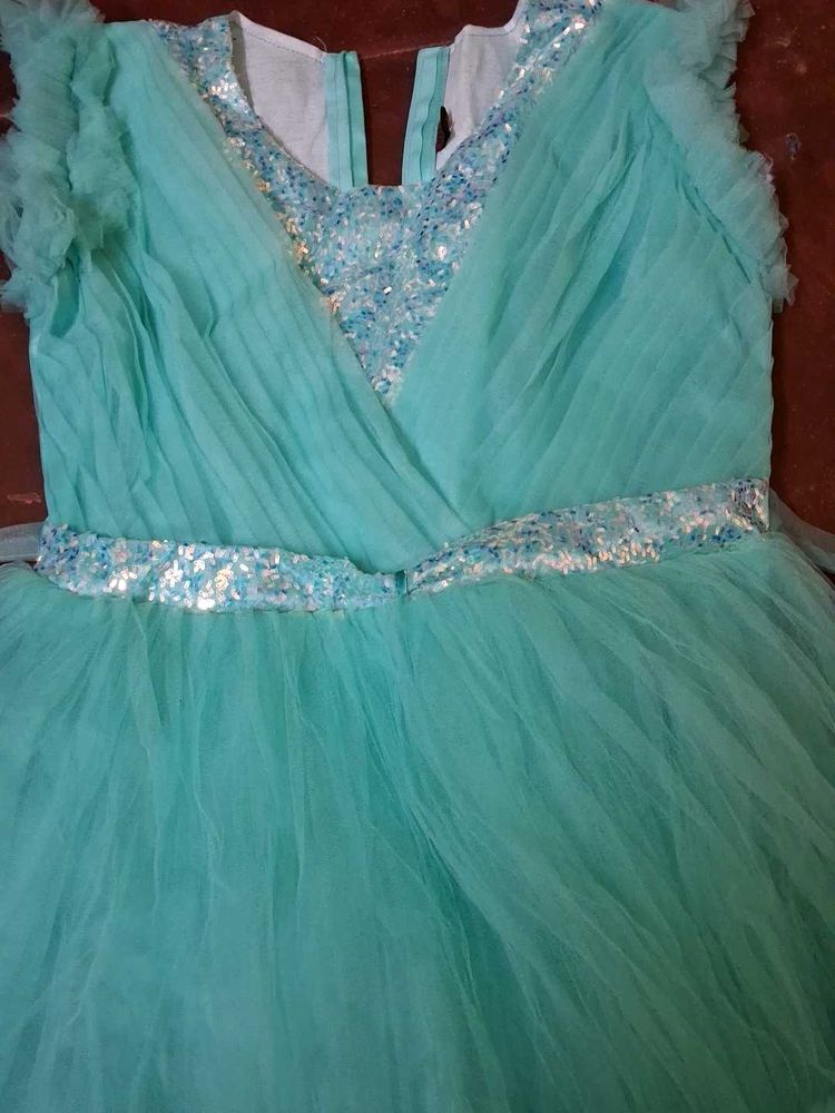 Stunning Teal Gown with Sequins