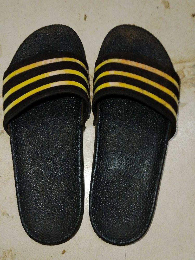 Striped Black &amp; Yellow Slides