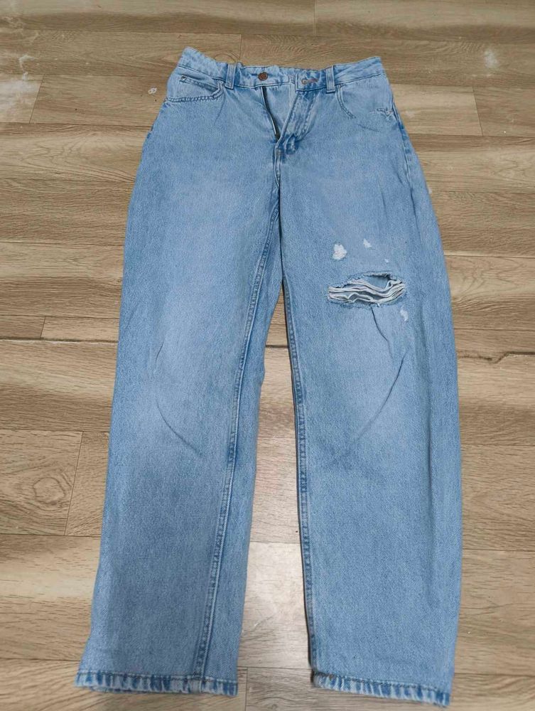 Distressed Light Wash Jeans