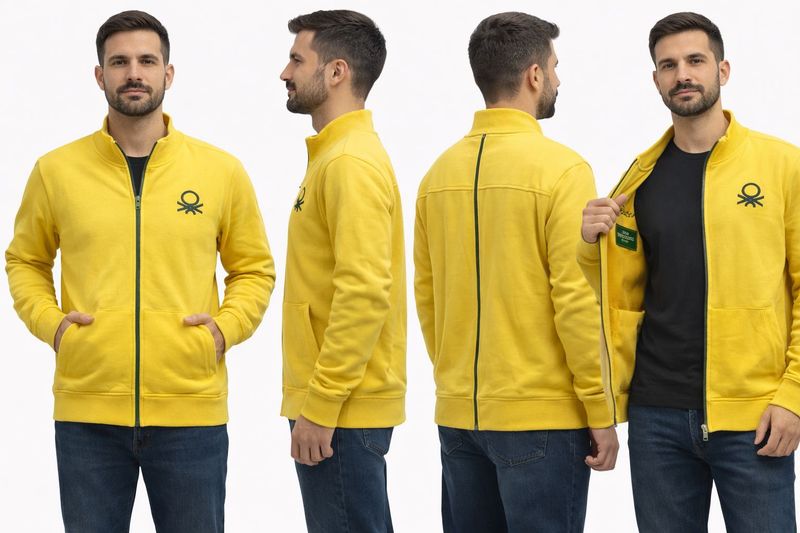 Benetton Yellow Zip-Up Jacket