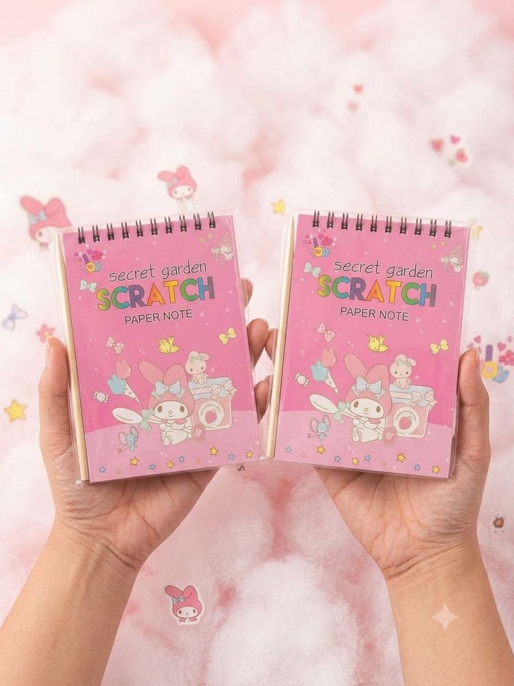 🌈✨ CUTE COLORFUL SCRATCH BOOK – 2 PIECE SET