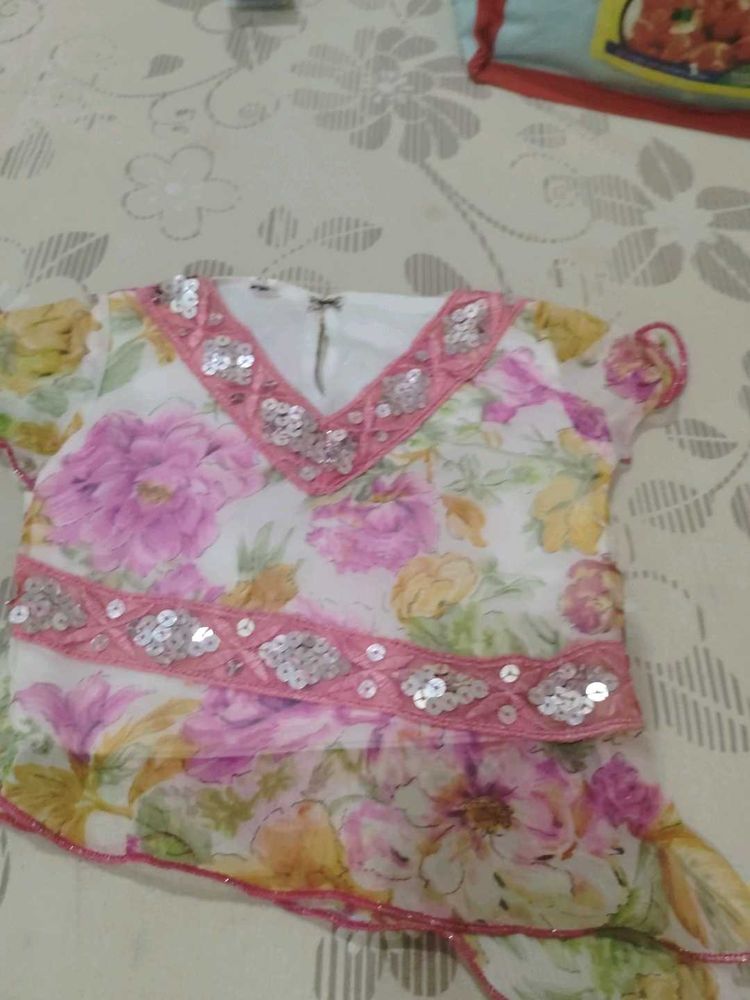 Floral Baby Top with Sequins