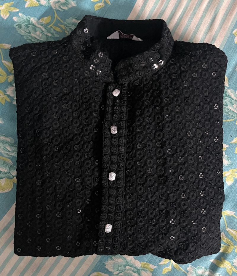 Jompers Black kurta men