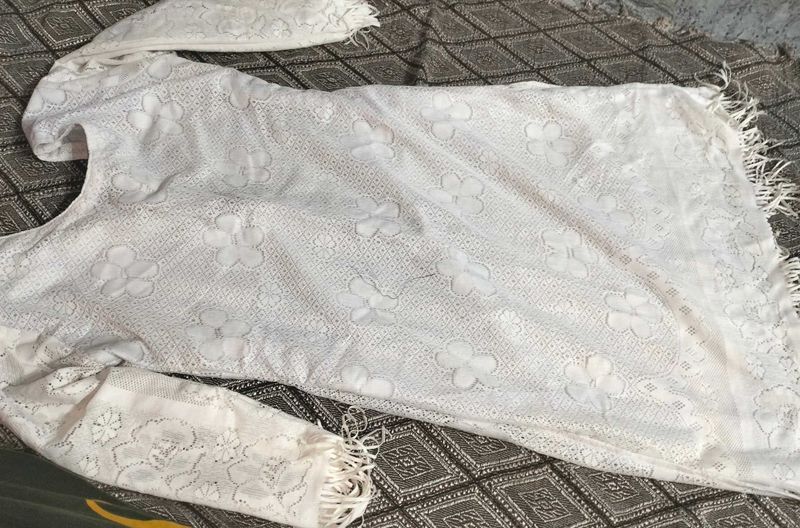 Elegant White Kurti Set