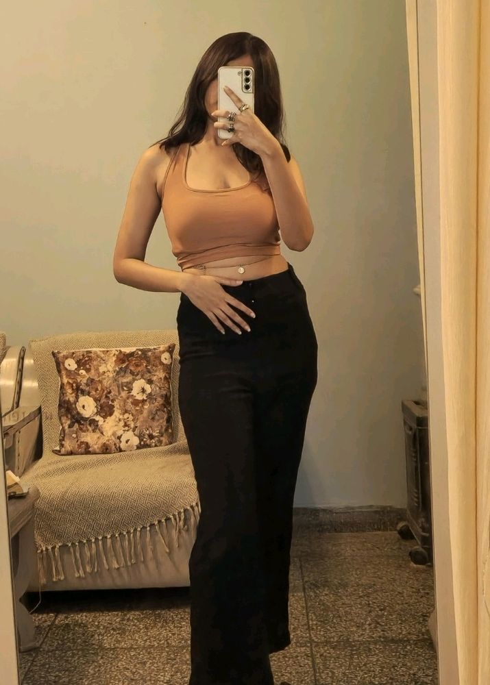 Black Bootcut Trousers,✔️👒