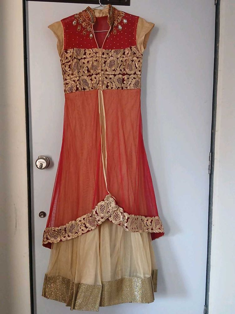 Stunning Red &amp; Gold Embroidered Gowns