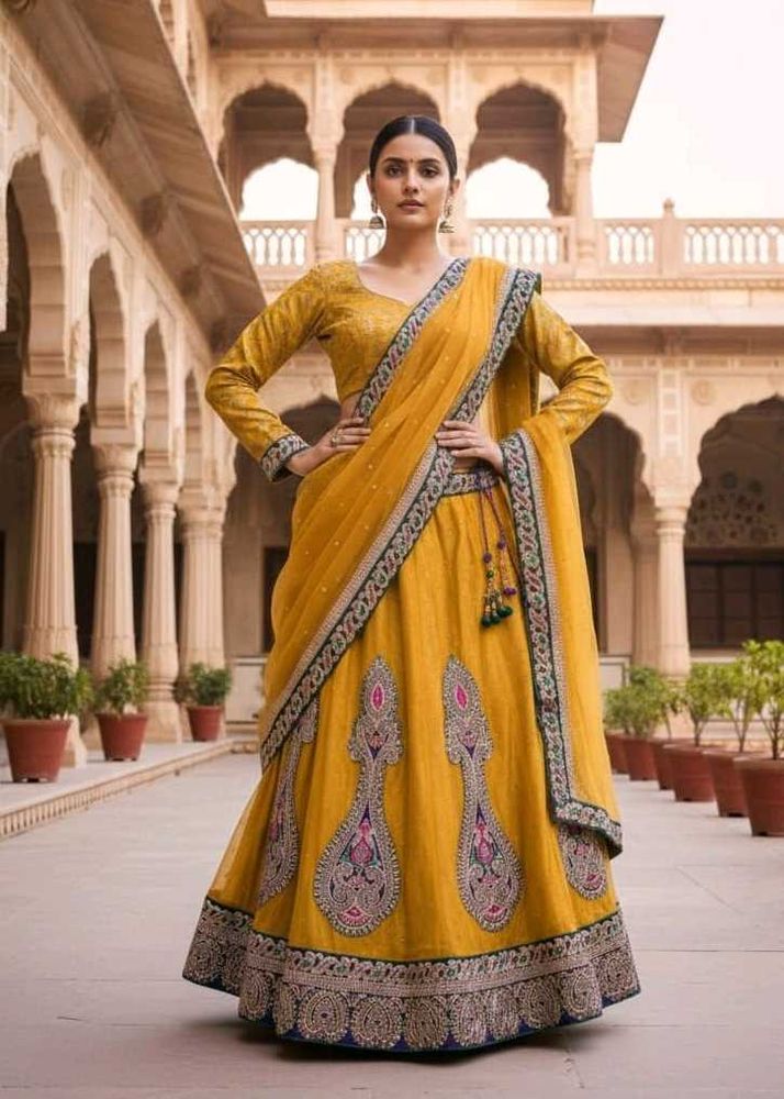 Ethnic Yellow lehenga Choli 💛