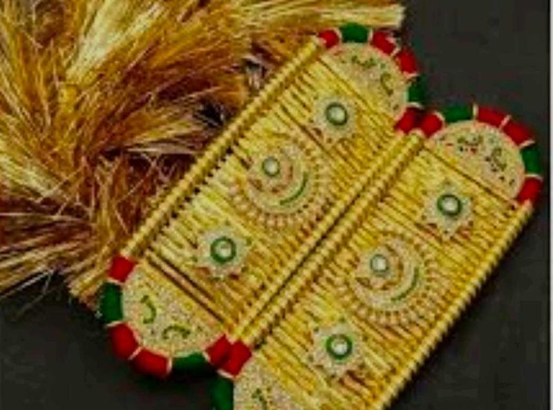 Exquisite Golden Bangles with Embellishments