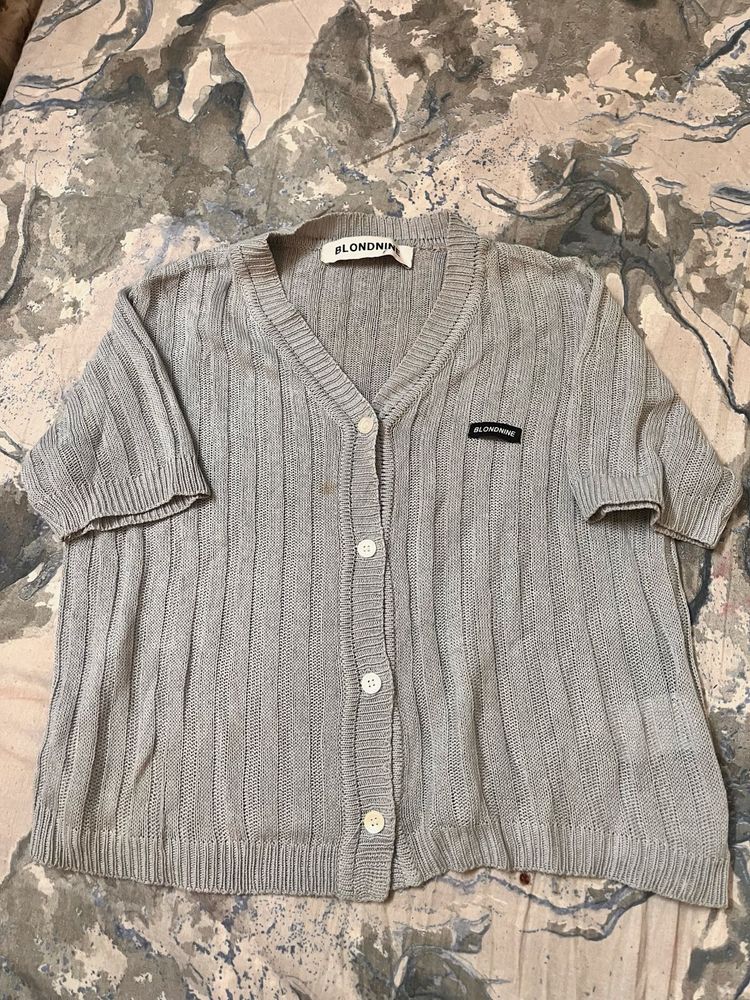 Light Grey Knit Cardigan