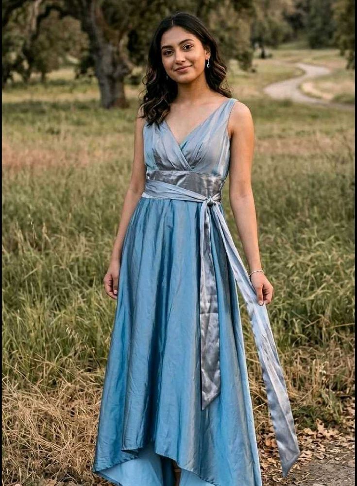 Elegant Blue Ethnic Gown