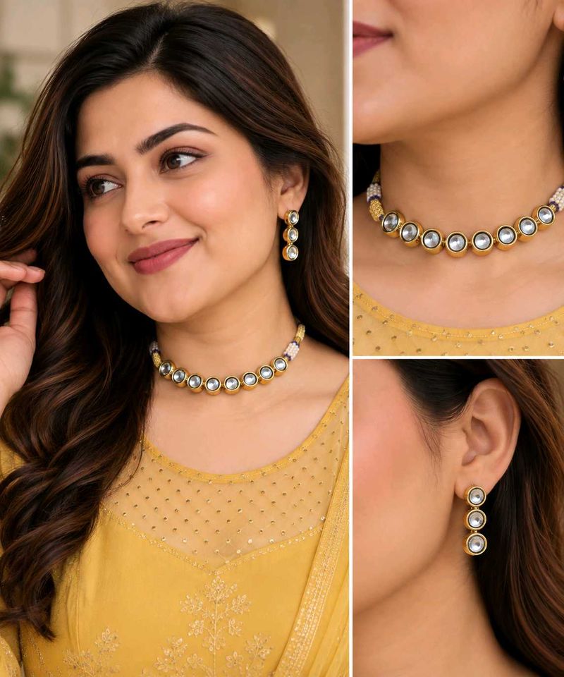 Kundan Necklace and Earring Set