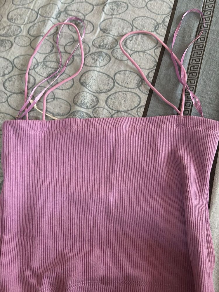 Lilac Ribbed Cami Top