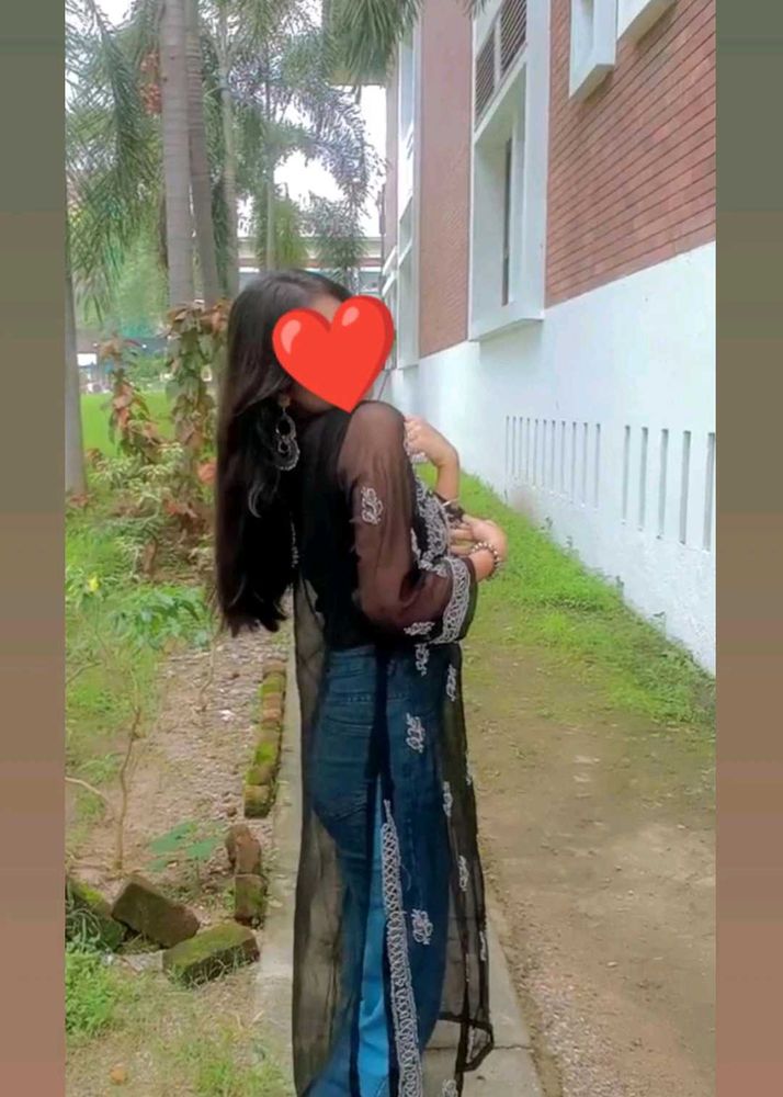 Embroidered Sheer Shrug